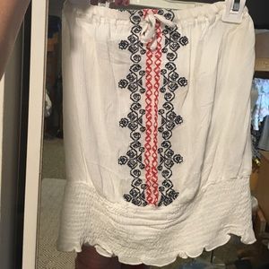 A white tube top