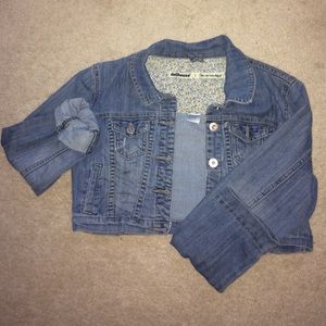 Crop jean jacket
