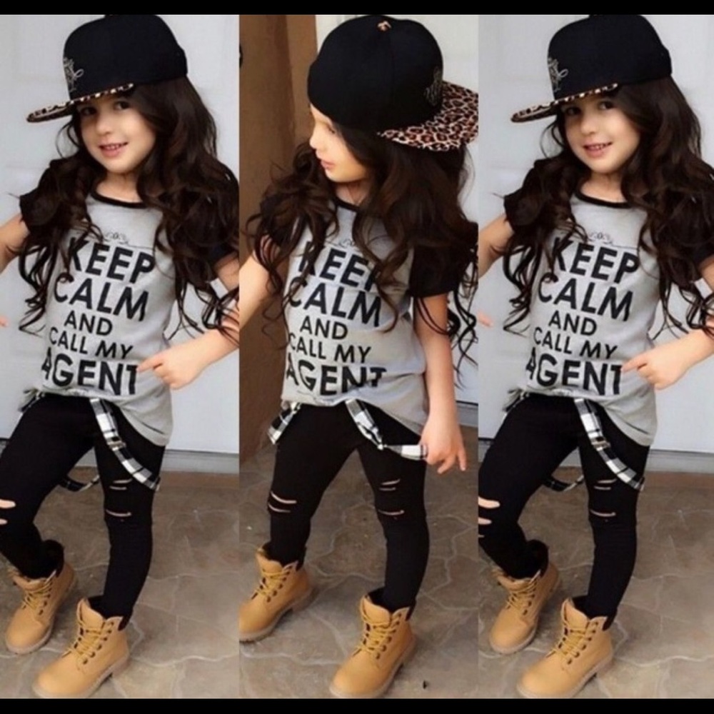 Size 3 shirt & pants keep calm and call my agent