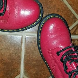 Size 5 dr martens boots red