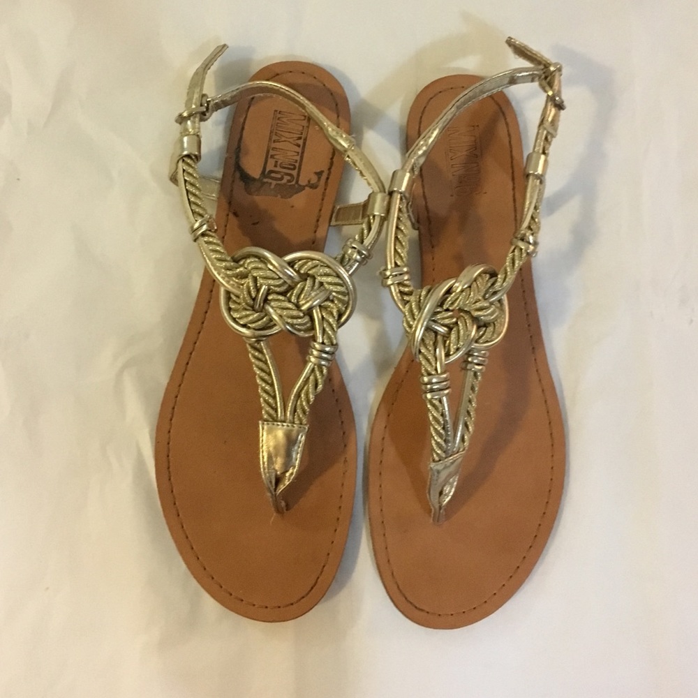 Women's size 11 Gold knot sandals