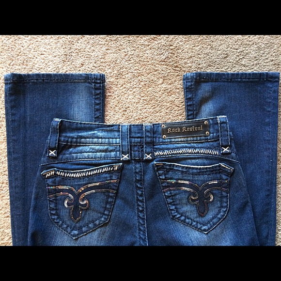 SOLD.  Rock Revival Amy Boot Jeans Size 28 - Picture 3 of 4
