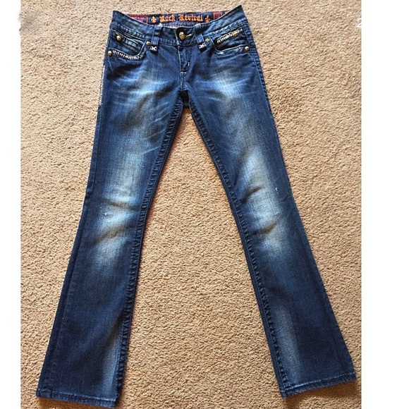 SOLD.  Rock Revival Amy Boot Jeans Size 28 - Picture 2 of 4