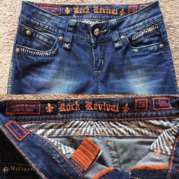 SOLD.  Rock Revival Amy Boot Jeans Size 28 - Picture 4 of 4