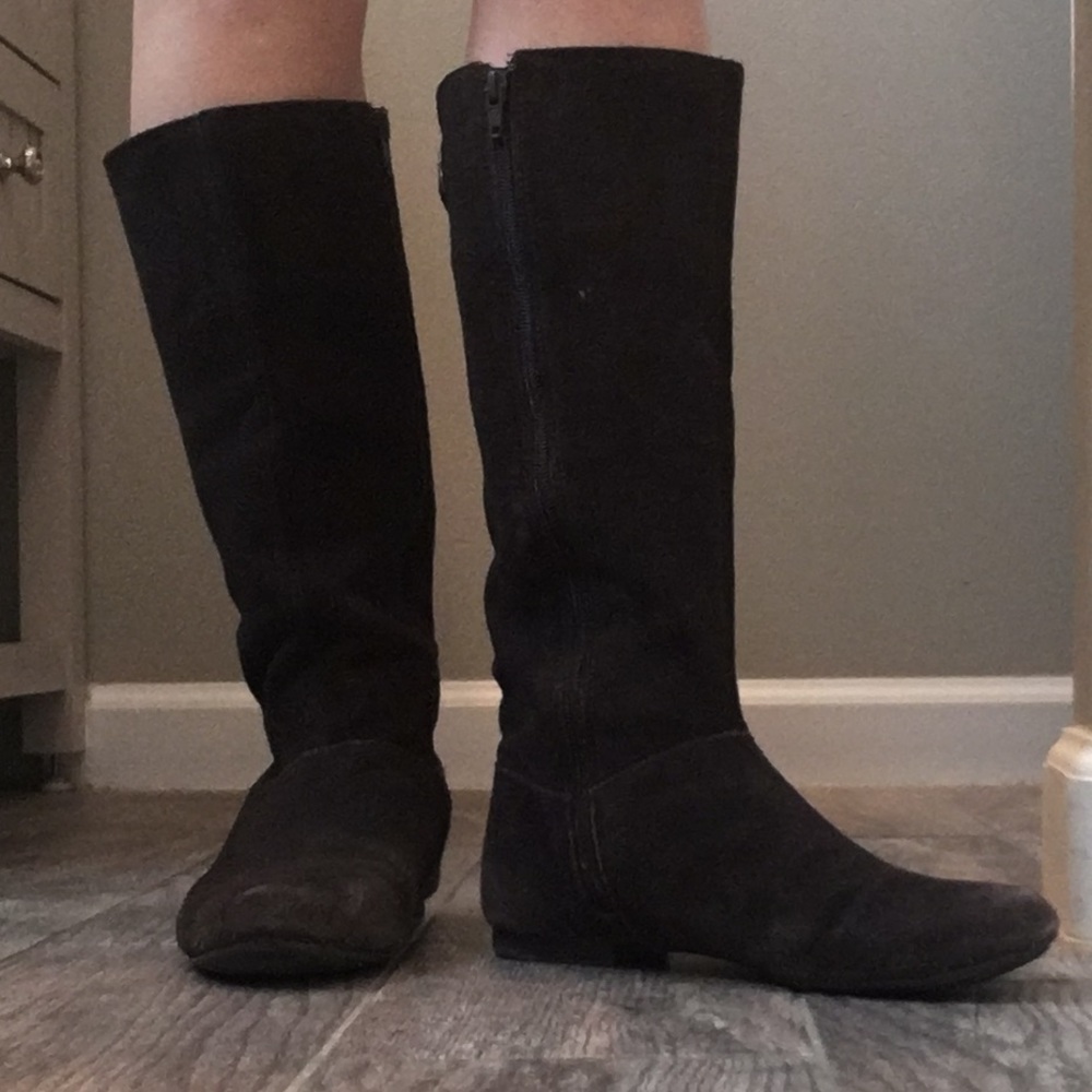 Dark brown calf boots(: