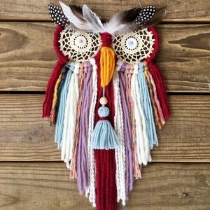 Ruby Owl Dreamcatcher