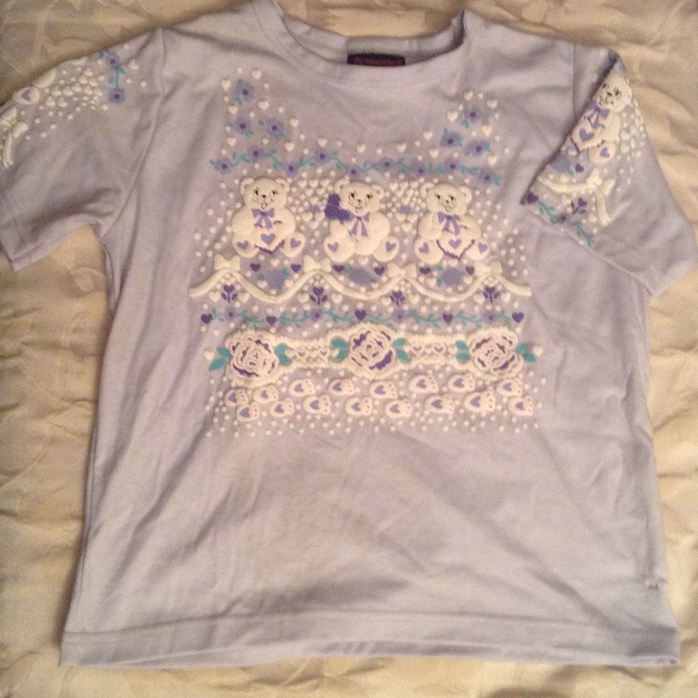 Girls 7-8 puff print T-shirt