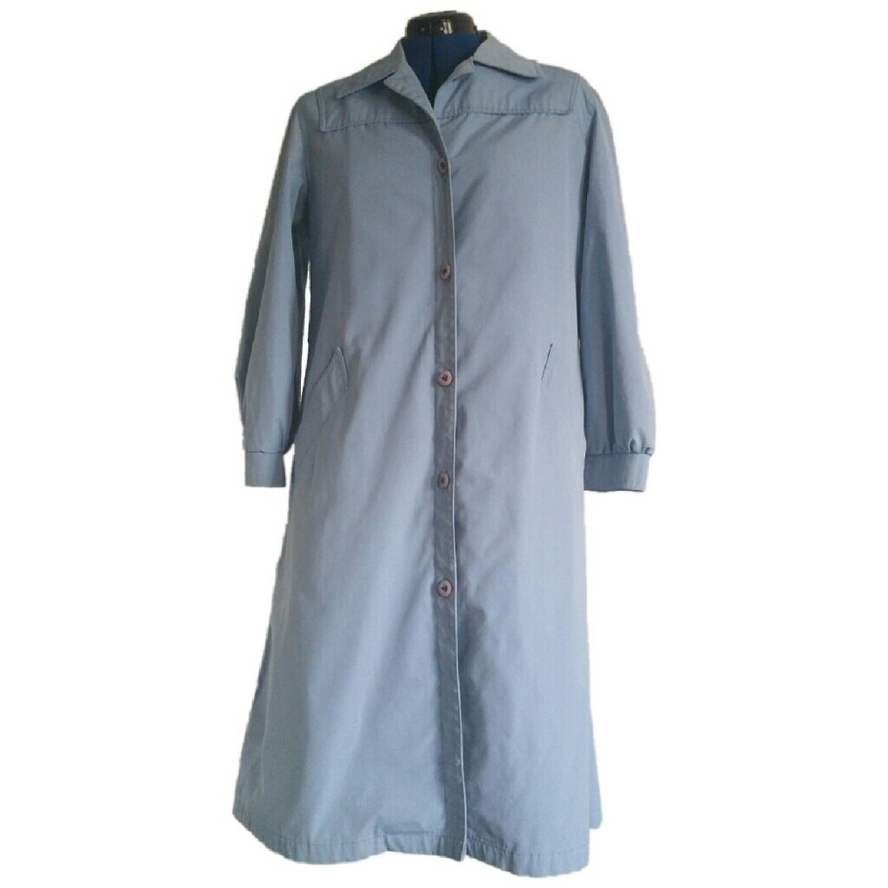 Vintage London Fog 1970s Powder Blue Trench Coat