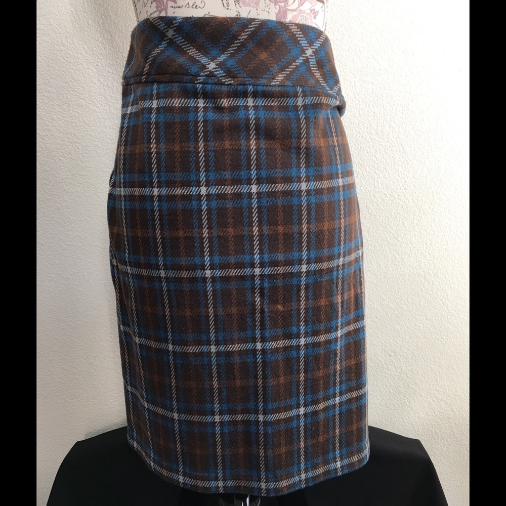 Brown Plaid Skirt
