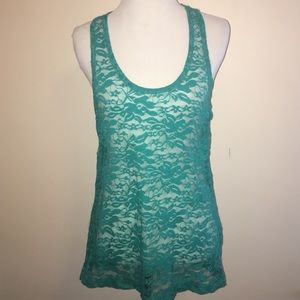 Teal Lace Top