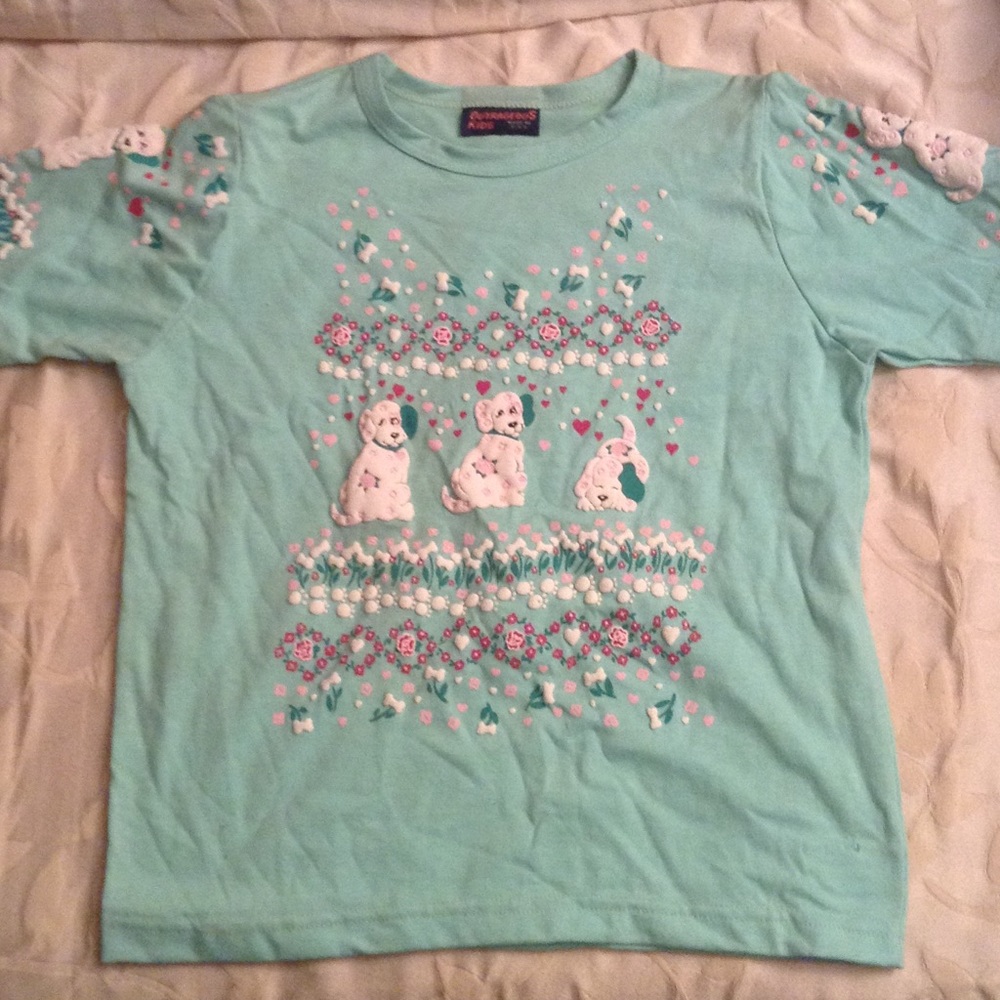 Kids puffy puppies T
