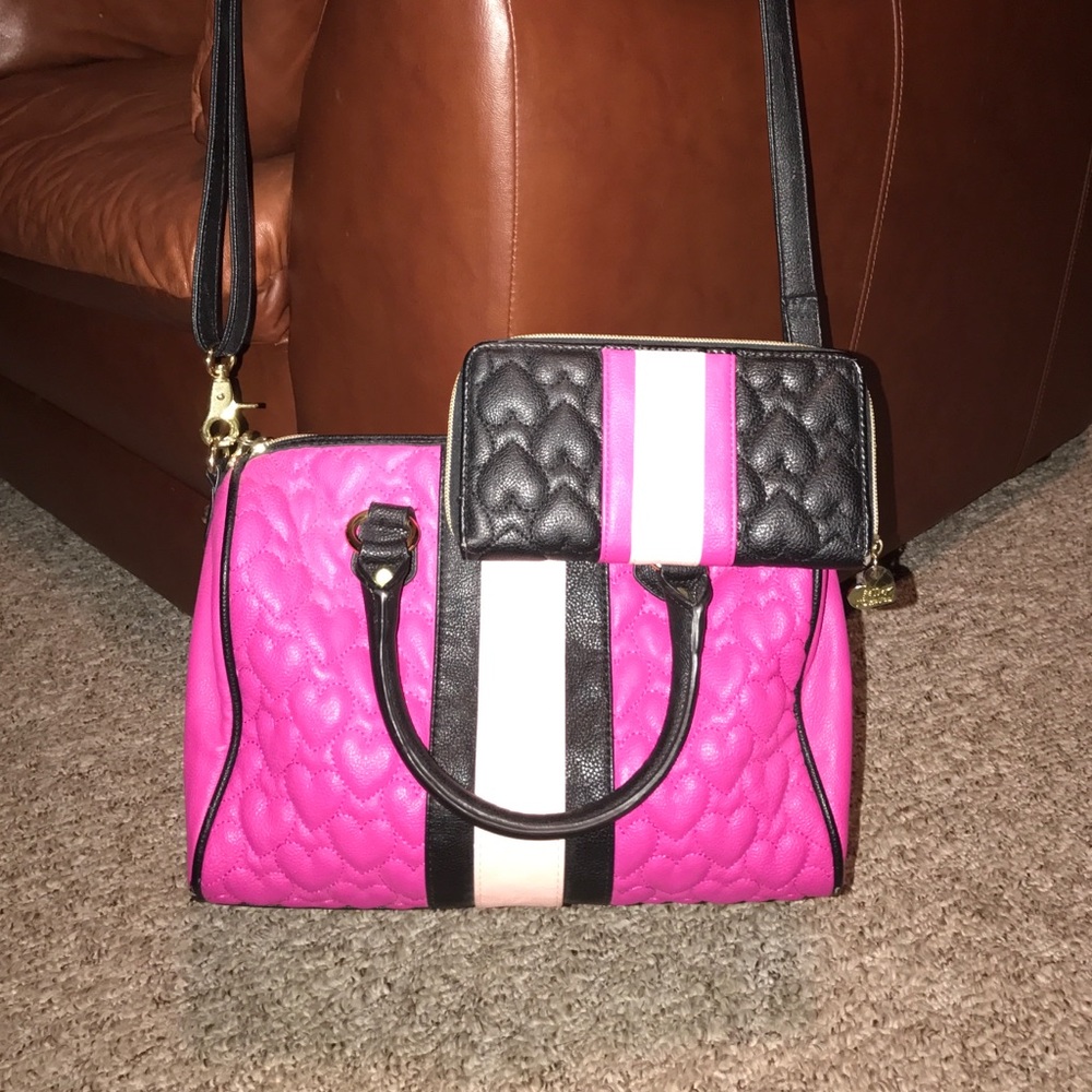 Betsey Johnson wristlet and purse