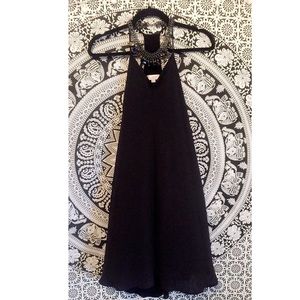 Black racerback swing dress