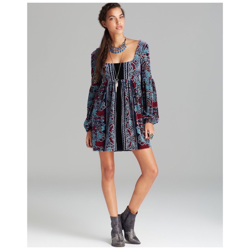 luxe velvet Free People dress