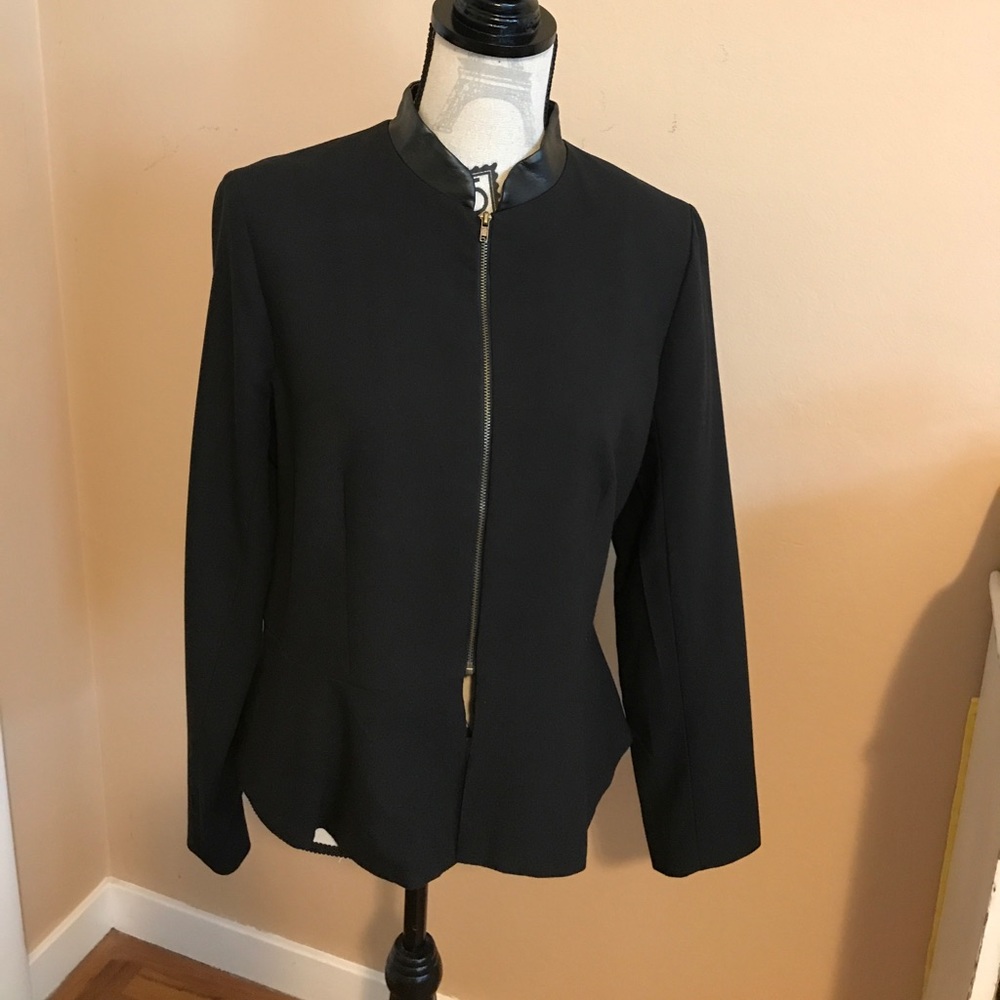 Petticoat Ally jacket w/leather & zipper  details