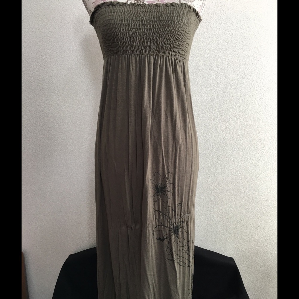 Green Tube Top Dress
