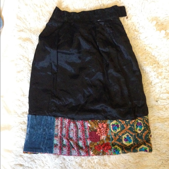 1970s Handmade Patchwork Skirt OOAK - Picture 4 of 4