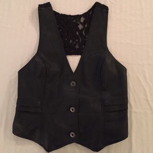 🔥BKE Edgy Faux Leather Vest!!