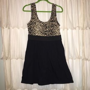 Xhilaration cheetah print and black dress