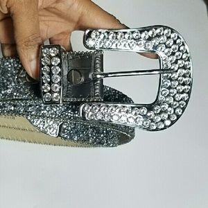 Lovely Bling XL Buckle leather belt