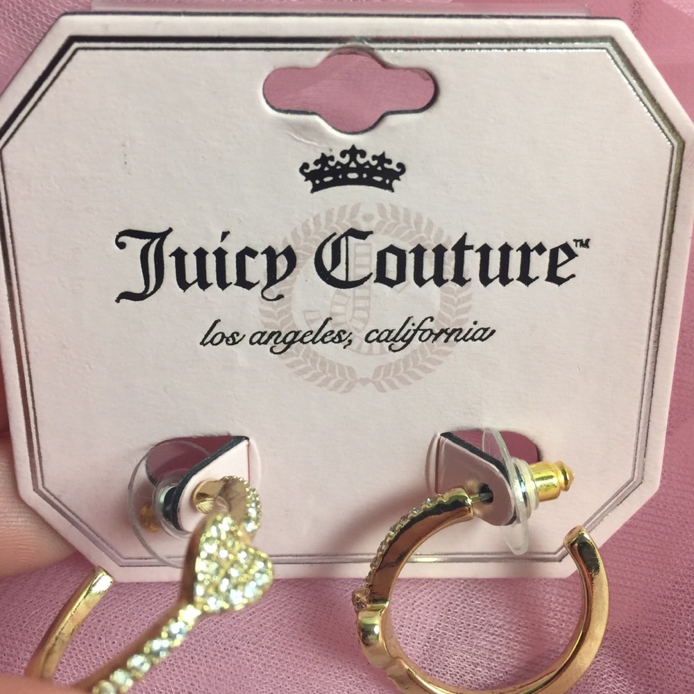 Juicy Couture loop/heart earrings