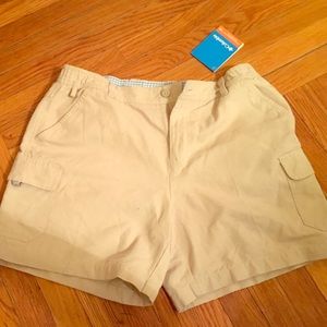 Women's khaki waist shorts