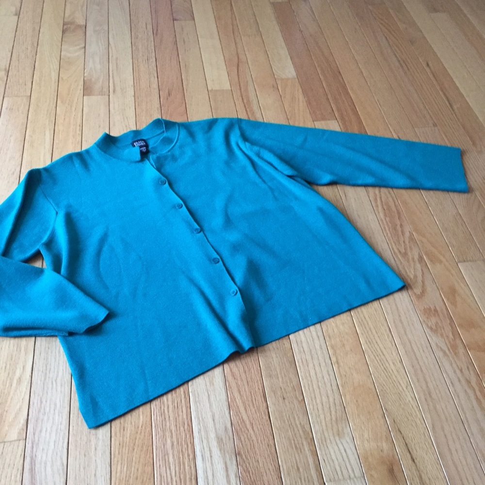 Eileen Fisher wool cardigan Sz L