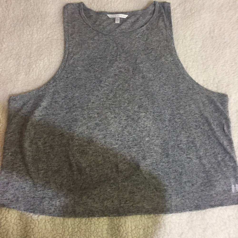 Victoria's Secret gray open back top Large NWOT
