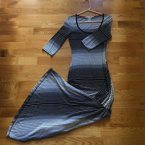 Max studio striped maxi dress