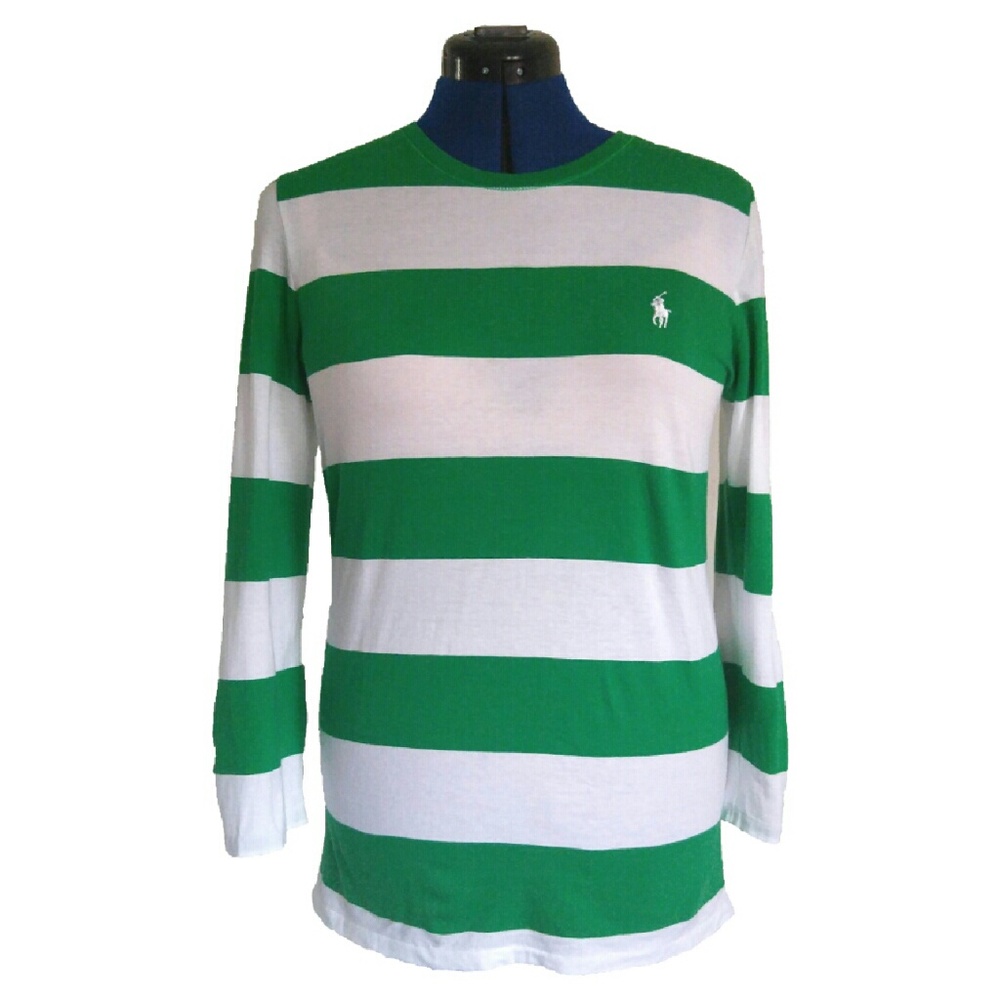 Ralph Lauren Sport Striped 3/4 Sleeve Top
