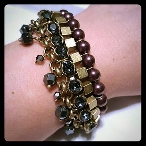 Silpada K&R gold and purple bracelet