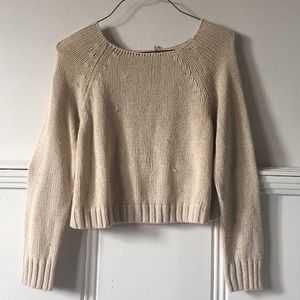 cropped knit sweater