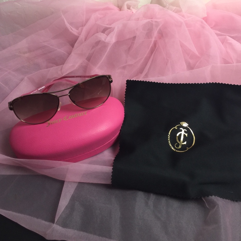 Juicy Couture pink aviator sunglasses