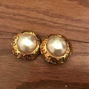 Authentic large chanel earrings