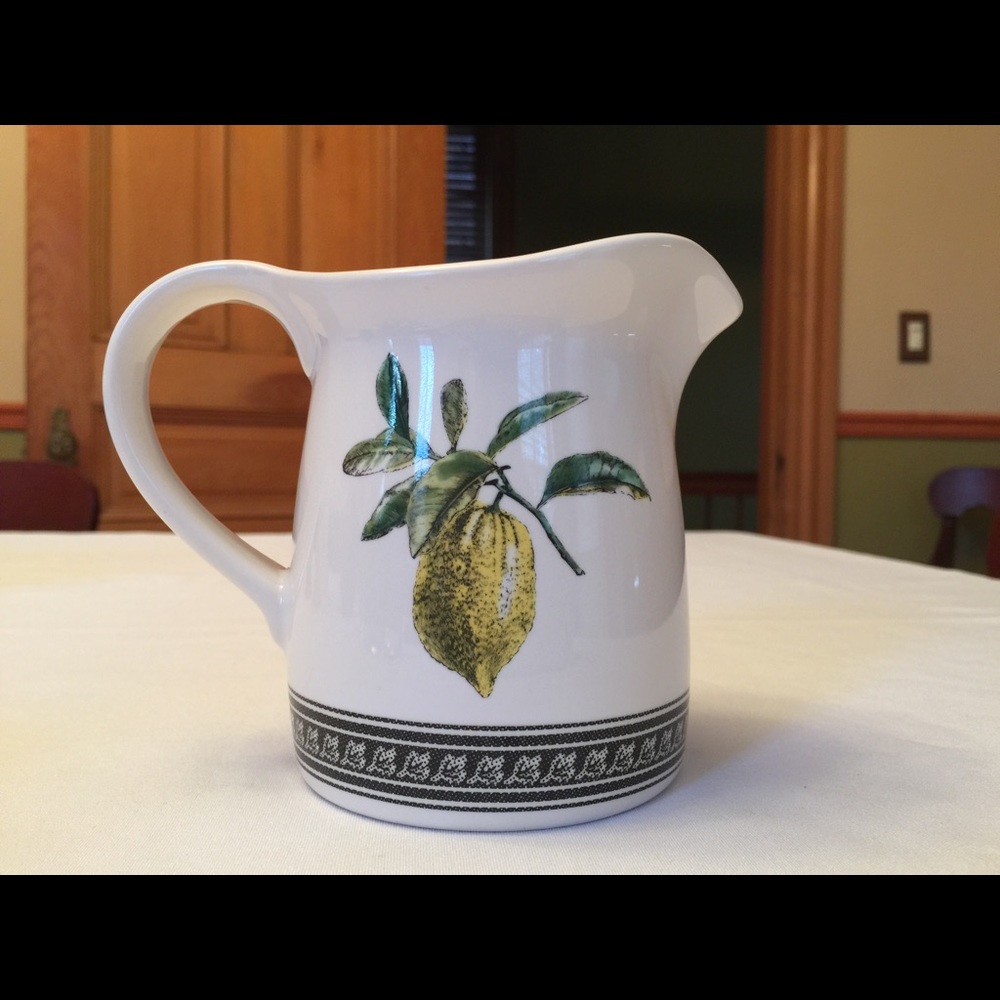 Lemon Print Creamer Pottery