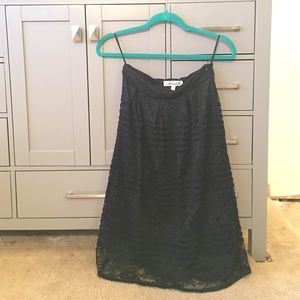 Francesca's S tea length skirt black lace