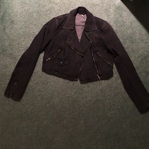 Free people crop Moto jacket