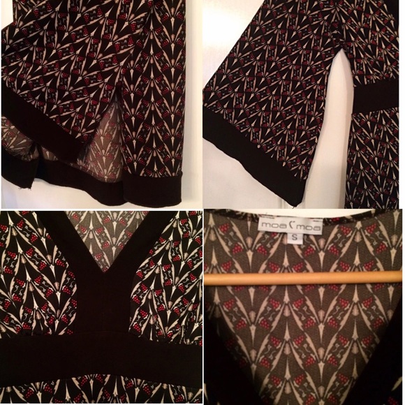 moa moa Boho bell sleeve stretch tie-back top - Picture 3 of 4