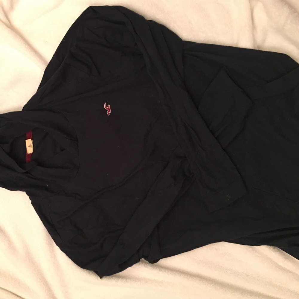 Navy Blue Hollister men's hoodie shirt