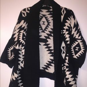 Black and white Aztec cardigan