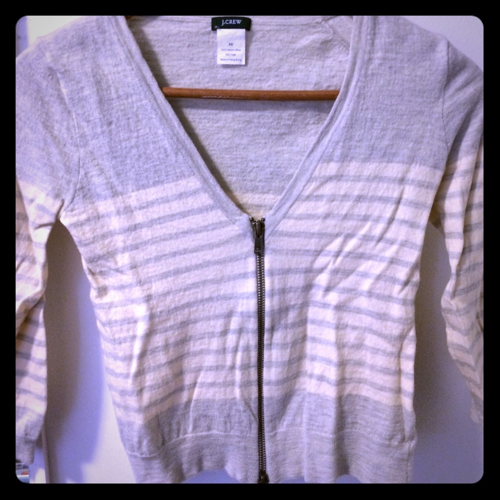 J. Crew wool zippered cardigan