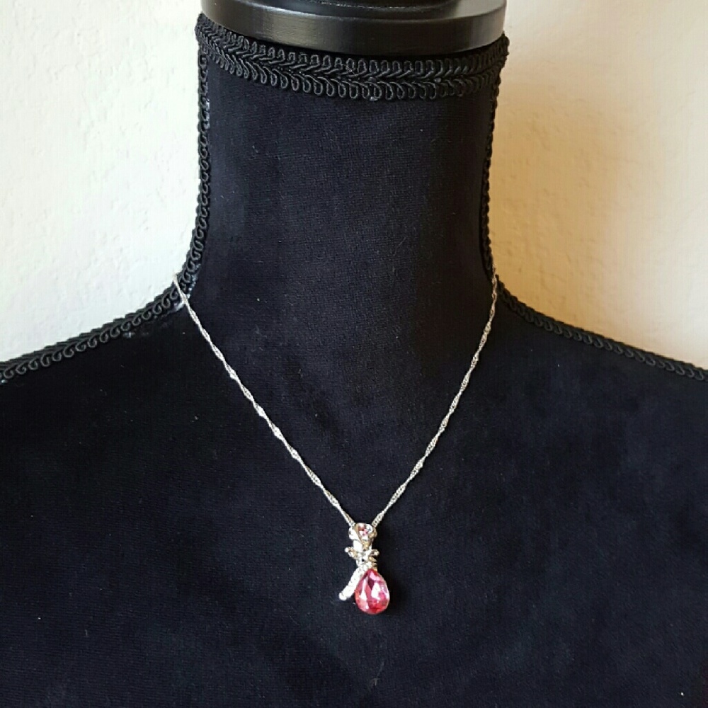 Angel Teardrop Rose Necklace