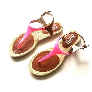 KHORS Michael Khors Neon Pink Sandals