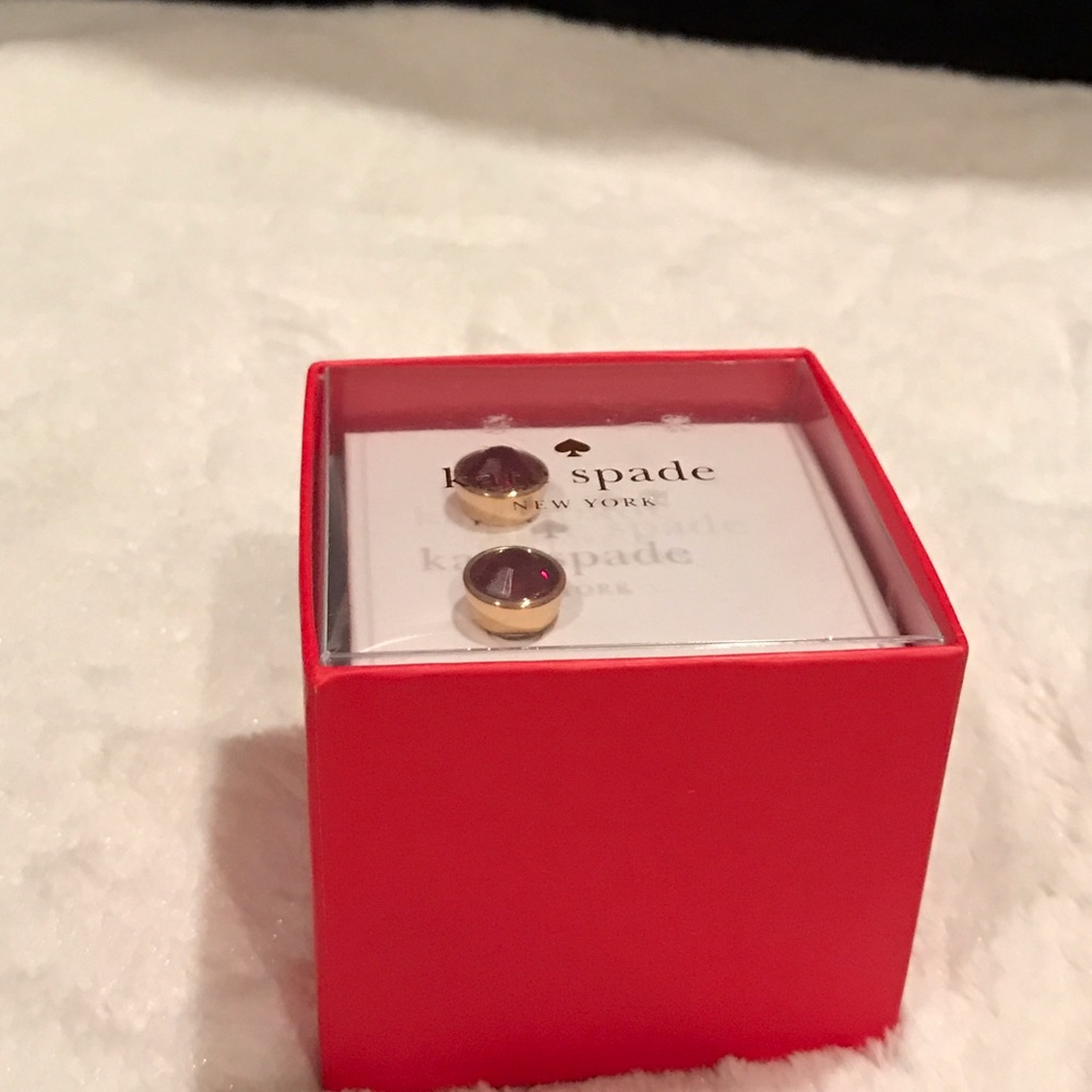 Kate Spade burgundy stud earrings