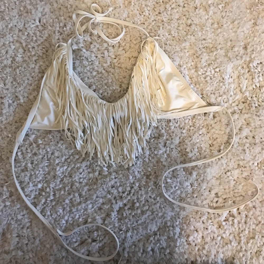 l space halter fringe bikini