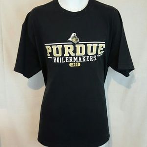 University of Purdue boilermakers train art black XL Tshirt