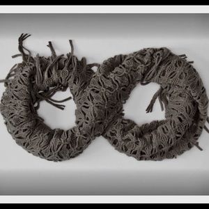 Tilly's grey fringe infinity scarf