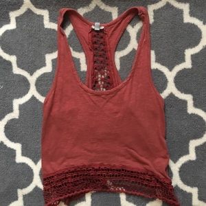 🕶Urban Outfitters🕶 Burgundy Crochet Tank