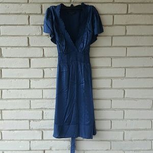 BCBGMAXAZRIA Navy blue dress silk dress