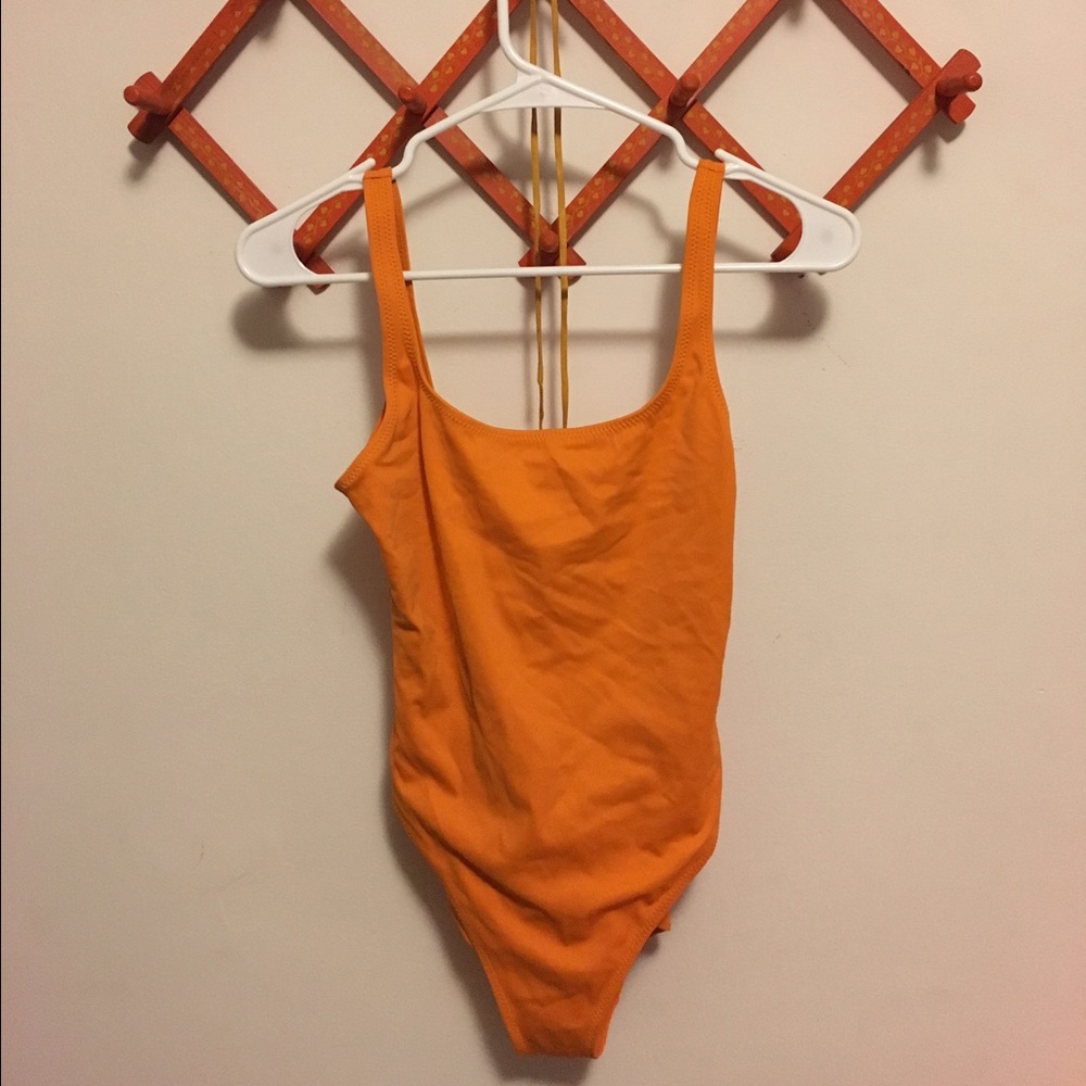 Vintage orange one-piece swimsuit size small